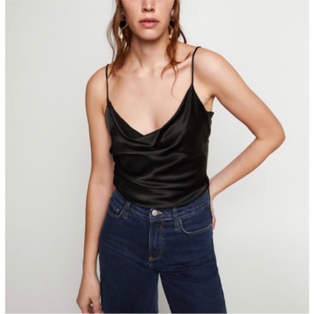 ZARA Cowl Neck Satin Cami